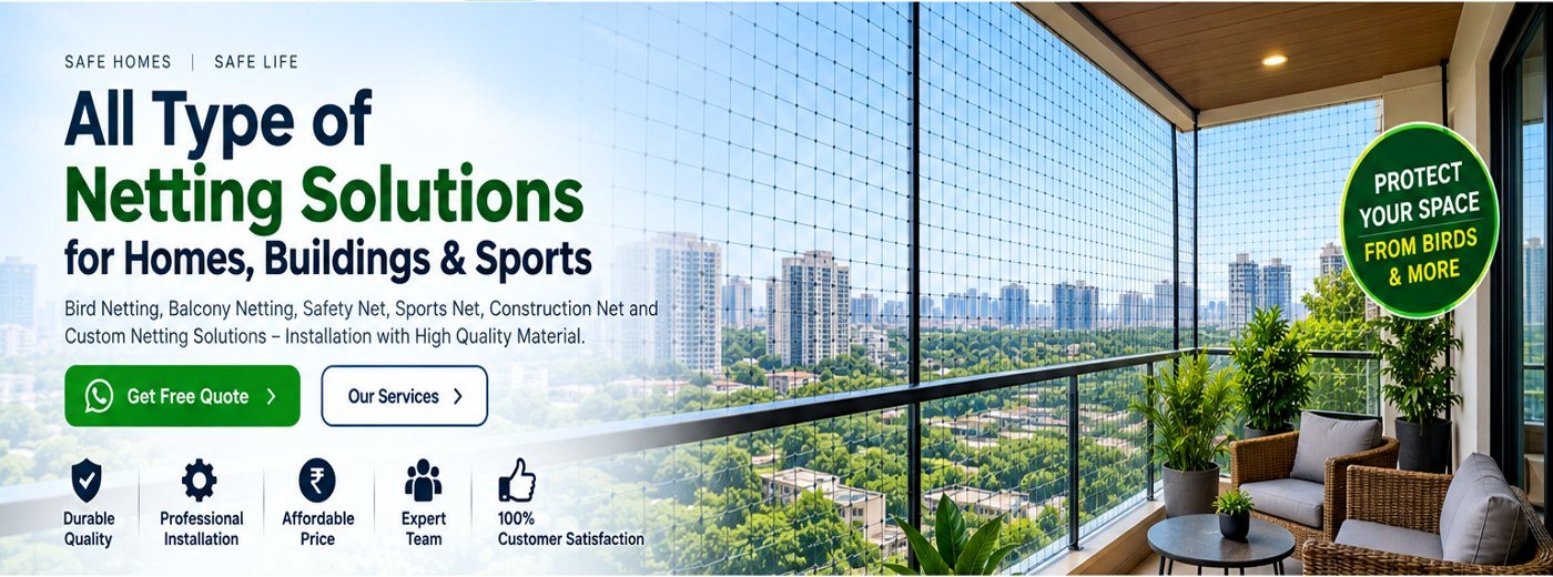 Professional netting installation in Delhi NCR